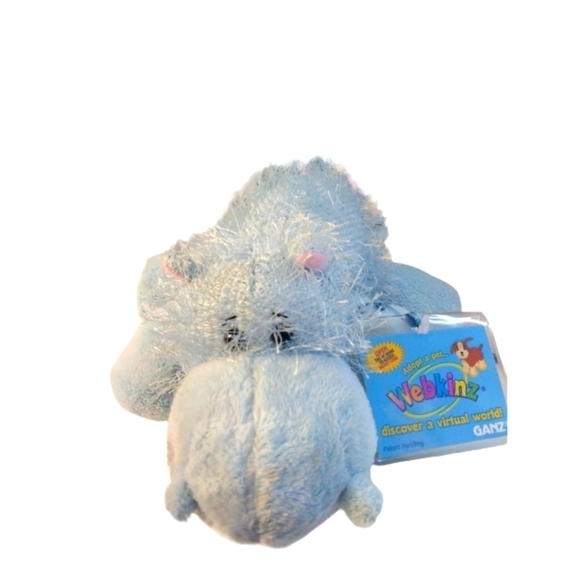 Ganz Webkinz Light Blue Hippo  Collectible Unique Texture Soft & Whimsical NWT - Picture 1 of 11